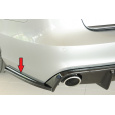 Rieger spoiler pod zadní nárazník na levé straně pro Audi A6 S6 4G, C7 sedan r.v. 02/12-08/14, plast ABS lakovaný do černé lesklé barvy