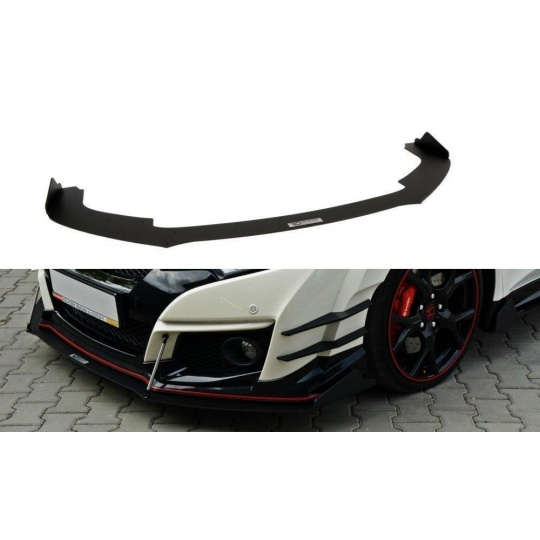 Maxton Design "Racing" spoiler pod přední nárazník ver.2 pro Honda Civic Mk9 Type-S/R, plast ABS bez povrchové úpravy