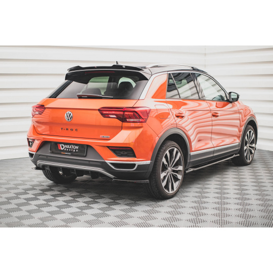 Maxton Design vložka zadního nárazníku pro Volkswagen T-roc Mk1, černý lesklý plast ABS