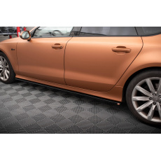 Maxton Design difuzory pod boční prahy pro Audi A7 C7, černý lesklý plast ABS Maxton Design difuzory pod boční prahy pro Audi A7 C7, černý lesklý plast ABS