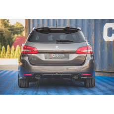 Maxton Design vložka zadního nárazníku s černými imitacemi koncovek výfuku pro Peugeot 308 Mk2, černý lesklý plast ABS Maxton Design vložka zadního nárazníku s černými imitacemi koncovek výfuku pro Peugeot 308 Mk2, černý lesklý plast ABS
