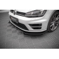 Maxton Design rohové spoilery pod přední nárazník pro Volkswagen Golf R Mk7, černý lesklý plast ABS