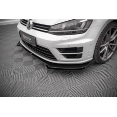 Maxton Design rohové spoilery pod přední nárazník pro Volkswagen Golf R Mk7, černý lesklý plast ABS
