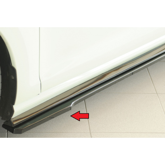 Rieger spoiler pod boční práh mont. strana levá pro Volkswagen Golf 7 R-Line 3-dvéř., 02/17-, plast ABS lakovaný do černé lesklé barvy