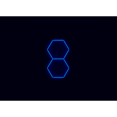 Kompletní LED hexagonové svítidlo modré, rozměr: 2 elementy 97 x 168 cm Kompletní LED hexagonové svítidlo modré, rozměr: 2 elementy 97 x 168 cm