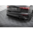 Maxton Design středový spoiler zadního nárazníku pro Audi RS3 8Y, černý lesklý plast ABS, Sportback