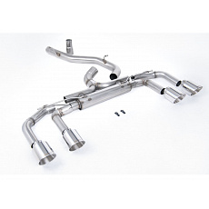 Milltek Sport výfukový systém GPF-Back 80mm / 3.15" Race bez klapek (nejhlasitější) pro Volkswagen Golf Mk8 R 2.0 TSI 320PS (s GPF) 2021-2024, typ koncovek: GT-115 leštěné