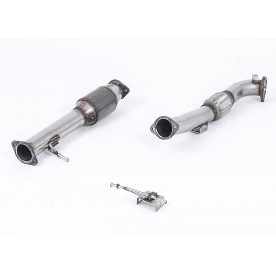 Milltek Sport downpipe a Hi-Flow sportovní katalyzátor pro Ford Focus Mk2 ST 225 2005-2010, pro montáž do 3palcového systému „Race“ 