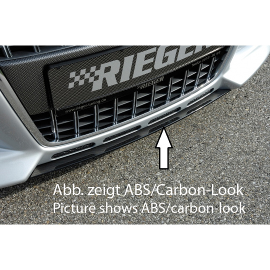 Rieger lipa pod přední nárazník Rieger pro Audi A3 8P 3-dvéř., 5-dvéř., Sportback, 06/05-06/08, plast ABS bez povrchové úpravy