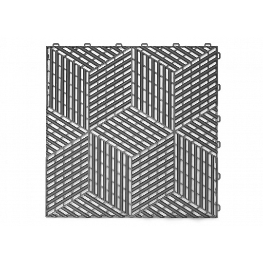 3D dlaždice modulární podlahy 40 x 40 cm, barva: tmavě šedá 3D dlaždice modulární podlahy 40 x 40 cm, barva: tmavě šedá