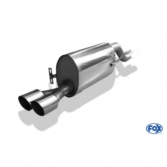 Fox Sportauspuff koncový tlumič výfuku s koncovkou 2x80 Typ 14 pro Alfa Romeo Mito s motorem 1.3 D, 1.4 T, 1.6 D