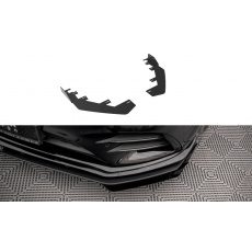 Maxton Design rohové spoilery pod přední nárazník pro Mercedes třída A W177 A35 AMG Aero, W177 AMG-Line Aero, černý lesklý plast ABS