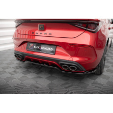 Maxton Design středový spoiler pod zadní nárazník s žebrováním pro Cupra Leon Mk1, černý lesklý plast ABS, Hatchback
