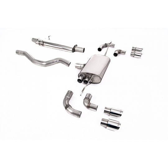 Milltek Sport výfukový systém OPF/GPF Back pro Land rover Defender 110 2.0 I4 P300/P400e (s OPF/GPF a bez OPF/GPF) 2020-2024, GT-90 leštěné koncovky