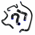 Samco Sport 5-dílná sada silikonových hadic pro vedení chladicí kapaliny pro Ford Escort Mk2 1975 - 1981 RS2000 2.0l s motorem Pinto, s levostranným řízením, s továrním karburátorem, barva: modrá