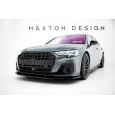 Maxton Design spoiler pod přední nárazník pro Audi A8 D5 Facelift, černý lesklý plast ABS, S-Line