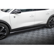 Maxton Design difuzory pod boční prahy pro Peugeot 408 Mk1, černý lesklý plast ABS