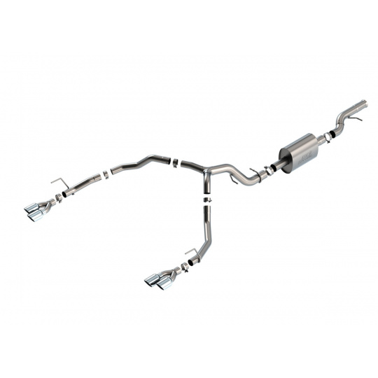 Borla Cat-Back výfukový systém "S-Type" pro Chevrolet Tahoe Premier/Tahoe High Country/Tahoe Z71/Tahoe RST 6.2L, V8, automat, 2WD/4WD, 4-dvéř., r.v. 2021-2024, typ koncovek: chromové