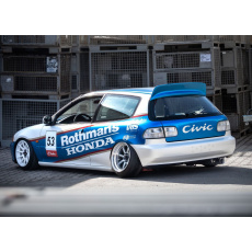 Fox Sportauspuff koncový tlumič výfuku s koncovkou 1x90 Typ 24 pro Honda Civic s motorem 1.4