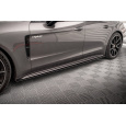 Maxton Design difuzory pod boční prahy pro Porsche Panamera 971 E-Hybrid, černý lesklý plast ABS