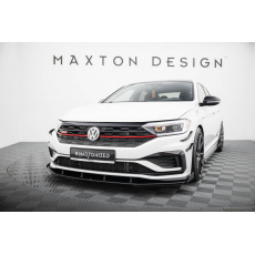 Maxton Design "Street Pro" spoiler pod přední nárazník s křidélky pro Volkswagen Jetta Mk7 GLI, černý lesklý plast ABS, s černou linkou Maxton Design "Street Pro" spoiler pod přední nárazník s křidélky pro Volkswagen Jetta Mk7 GLI, černý lesklý plast ABS, s černou linkou