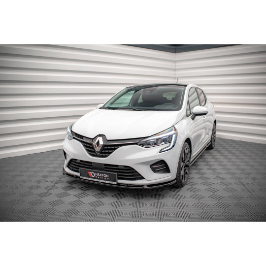 Maxton Design spoiler pod přední nárazník ver.2 pro Renault Clio Mk5, černý lesklý plast ABS