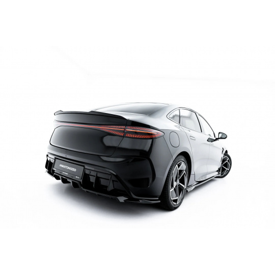 Maxton Design spoiler pod zadní nárazník s žebrováním pro BYD Seal Mk1, černý lesklý plast ABS