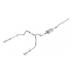 Borla Cat-Back výfukový systém "S-Type" pro Chevrolet Silverado 1500 5,3l V8, s aut. převodovkou, 2WD/AWD, EC/SB 78,8", CC/SHB 69,3", 147,4" WB, r.v. 2019-2020, vč. Trail Boss