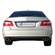 Fox Sportauspuff koncový tlumič výfuku s koncovkou 2x80 Typ 13 na obou stranách pro Mercedes třída E W212 2009- s motorem 3.0, 3.0 CDI, 3.5, 5.5