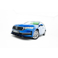 Maxton Design spoiler pod přední nárazník pro Škoda Octavia Mk4 Facelift, černý lesklý plast ABS, Liftback / Combi