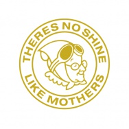 Mothers samolepka kulatá, 15 cm, zlatá - na světlý podklad