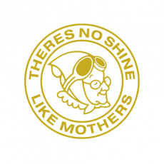 Mothers samolepka kulatá, 15 cm, zlatá - na světlý podklad