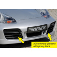 Rieger Lufteinlaßblenden pro Porsche 911 Typ 996, 09/97-09/01, plast ABS lakovaný do černé lesklé barvy, s výřezem, mont. strana