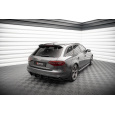 Maxton Design "Street Pro" difuzor zadního nárazníku pro Audi A4 B8 FL, plast ABS bez povrchové úpravy, s červenou linkou, S-Line
