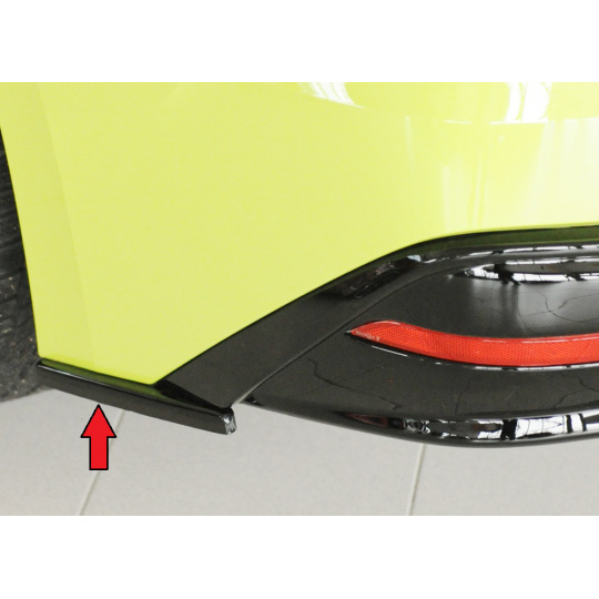 Rieger spoiler pod zadní nárazník na levé straně pro Škoda Enyaq iV RS SUV (5AZ) r.v. 07/21-, plast ABS lakovaný do černé lesklé barvy