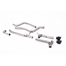 Milltek Sport výfukový systém cat-back Dual Outlet Systems bez rezonátoru (hlasitější) pro Ford Fiesta MK8 1.0T EcoBoost ST-Line 3/5-dvéř. (bez OPF/GPF) - vyžaduje difuzor Maxton Design 2017-2019, GT-100 černé koncovky