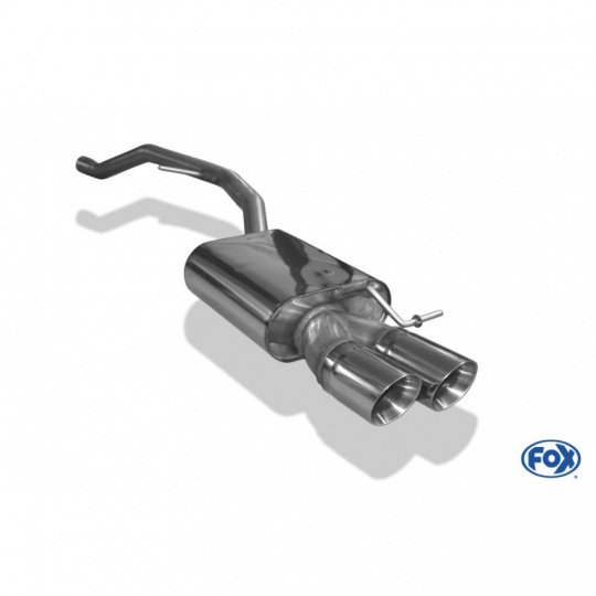Fox Sportauspuff koncový tlumič výfuku s koncovkou 2x90 Typ 25 pro Seat Leon 5F ST s motorem 1.4, 1.8, 2.0 TDI Fox Sportauspuff koncový tlumič výfuku s koncovkou 2x90 Typ 25 pro Seat Leon 5F ST s motorem 1.4, 1.8, 2.0 TDI