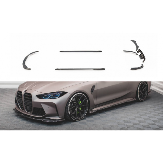 Maxton Design sada splitterů pro BMW M4 G82, materiál pravý karbon