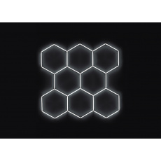 Kompletní LED hexagonové svítidlo bílé 4500 K, rozměr: 8 elementů 252 x 238 cm Kompletní LED hexagonové svítidlo bílé 4500 K, rozměr: 8 elementů 252 x 238 cm