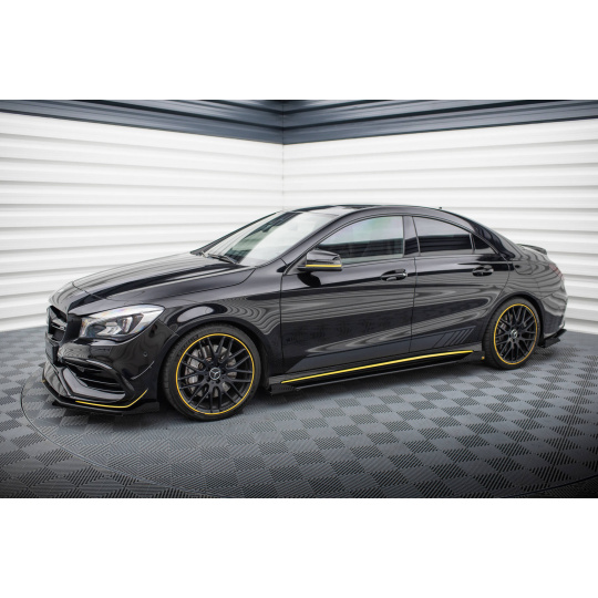 Maxton Design křidélka bočních difuzorů pro Mercedes CLA C 117 Facelift 45 AMG, plast ABS bez povrchové úpravy