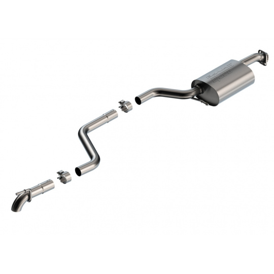 Borla Cat-Back výfukový systém "S-Type" pro Suzuki Jimny 1,4l 4WD, 2-dvéř., aut./man. převodovka, jednoduchá koncovka směřující dolů, r.v. 2018-2023