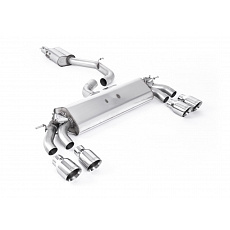 Milltek Sport homologovaný výfuk cat-back GPF Back - s rezonátorem pro Audi S3 2.0 TFSI quattro 3-dvéř. 8V.2 (s GPF) 2019-2020, dvojité, kulaté, typ koncovek: GT-100 leštěné