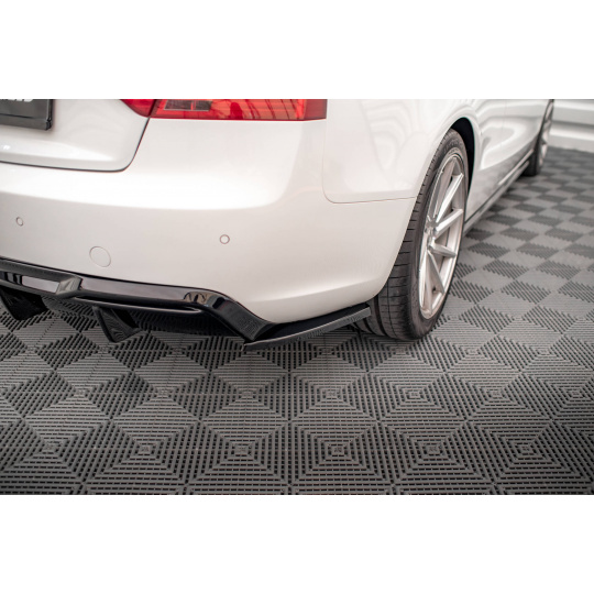 Maxton Design boční difuzory pod zadní nárazník pro Audi A5 8T FL, černý lesklý plast ABS, Coupe