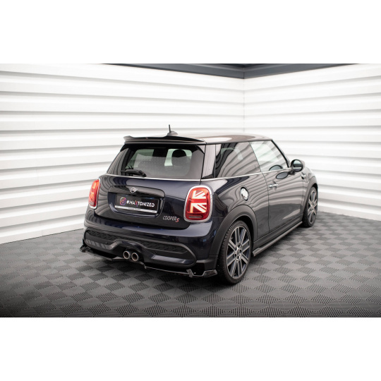 Maxton Design prodloužení spoileru pro Mini Cooper F56 Facelift, černý lesklý plast ABS
