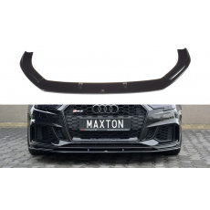 Maxton Design spoiler pod přední nárazník ver.1 pro Audi RS3 8V Facelift, černý lesklý plast ABS, Sportback