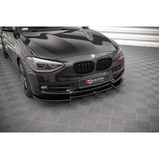 Maxton Design spoiler pod přední nárazník ver.2 pro BMW řada 1 F20, černý lesklý plast ABS