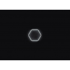 Kompletní LED hexagonové svítidlo bílé 6500 K, rozměr: 1 element 97 x 84 cm