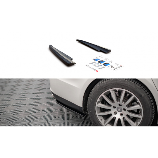 Maxton Design boční difuzory pod zadní nárazník pro Maserati Ghibli Mk3, černý lesklý plast ABS