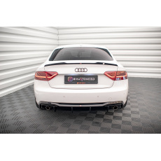 Maxton Design vložka zadního nárazníku pro Audi A5 8T FL, černý lesklý plast ABS, s jednoduchou koncovkou na obou stranách Maxton Design vložka zadního nárazníku pro Audi A5 8T FL, černý lesklý plast ABS, s jednoduchou koncovkou na obou stranách