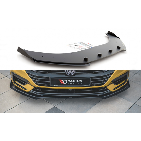 Maxton Design "Racing durability" spoiler pod přední nárazník s rohovými splittery pro Volkswagen Arteon, plast ABS bez povrchové úpravy